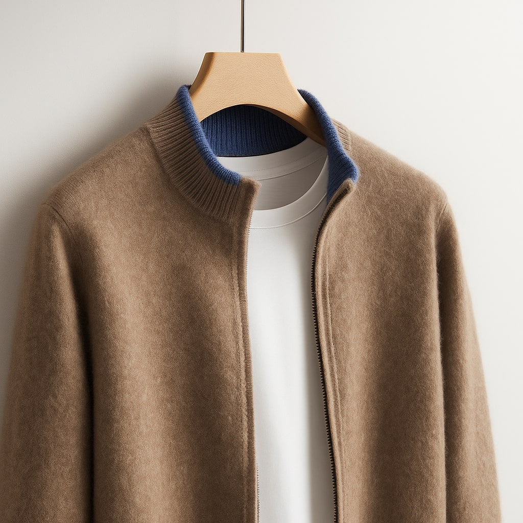 Harvey™ | Cárdigan elegante de lana con cremallera