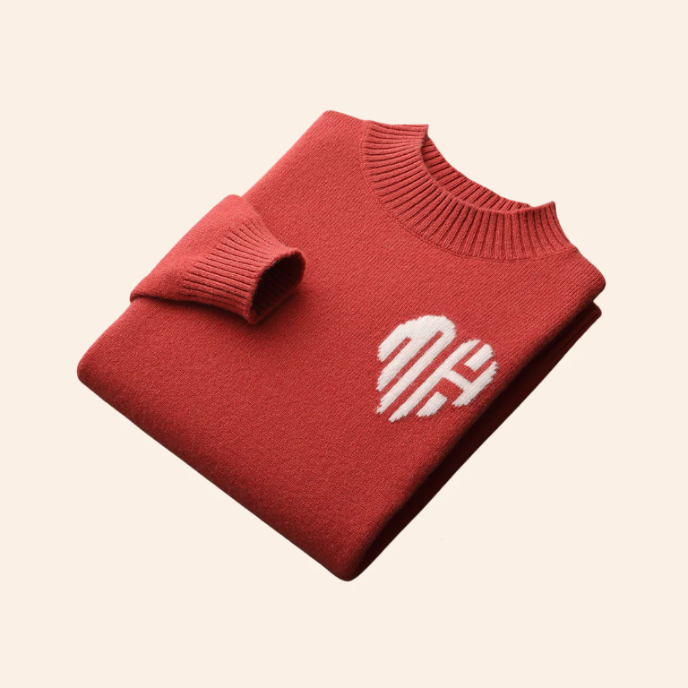 Jersey corazón de cachemira Bora Bora
