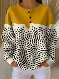 Ana | Jersey en color amarillo mostaza con patrón de puntos