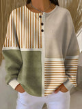 Lucía | Jersey patchwork en verde y amarillo mostaza