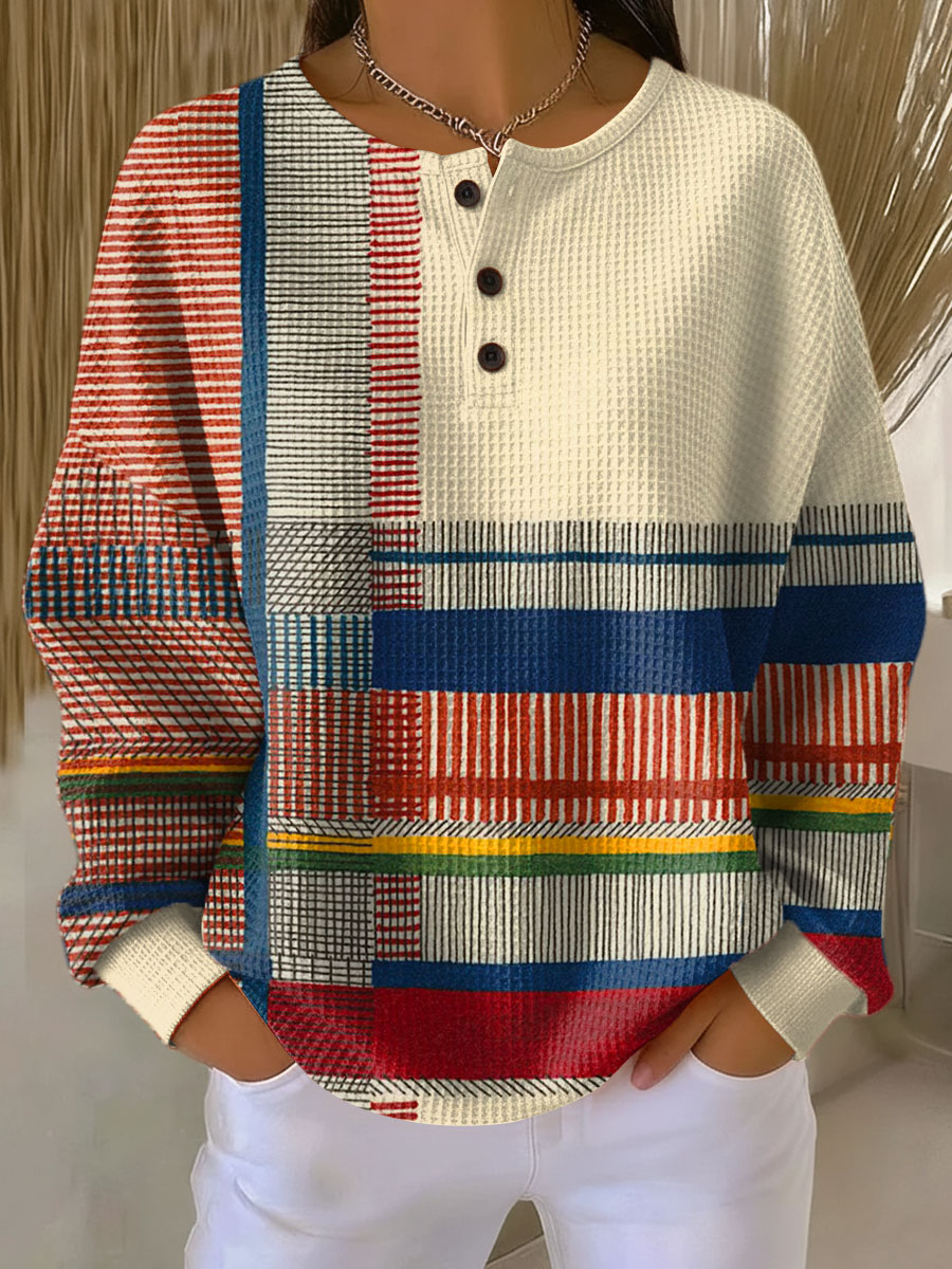 Silvia | Jersey con rayas y bloques de color