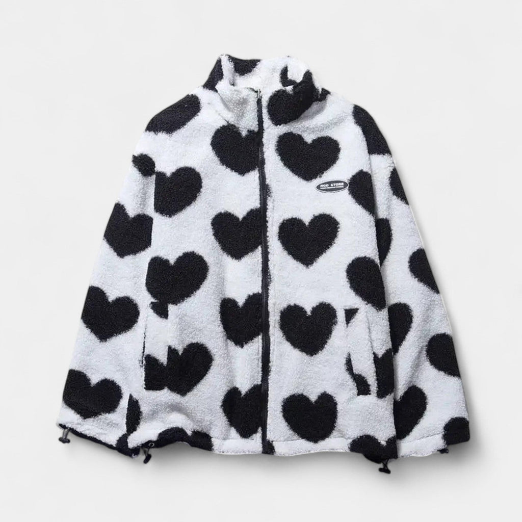 Maja – Chaqueta reversible con corazones