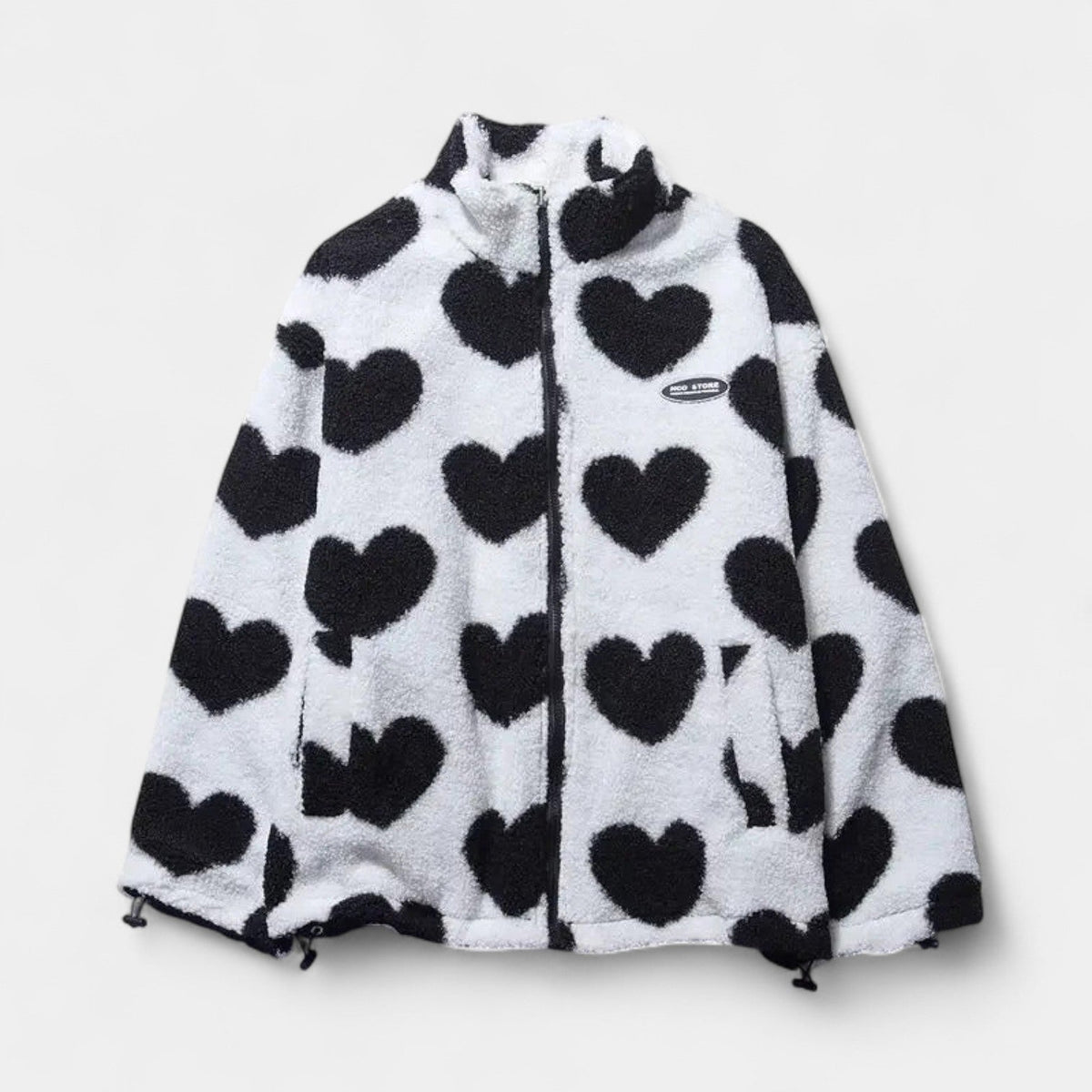Maja – Chaqueta reversible con corazones