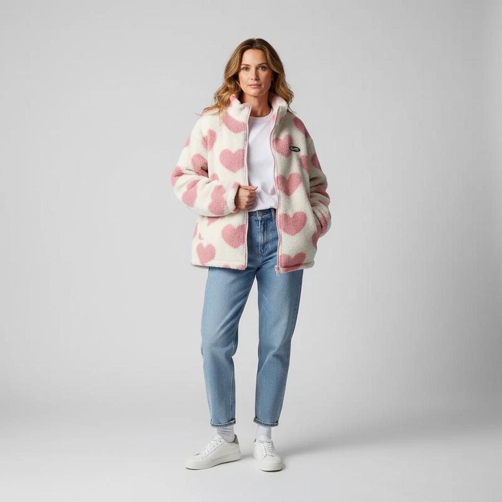 Rosa™ | Chaqueta Reversible con Corazones