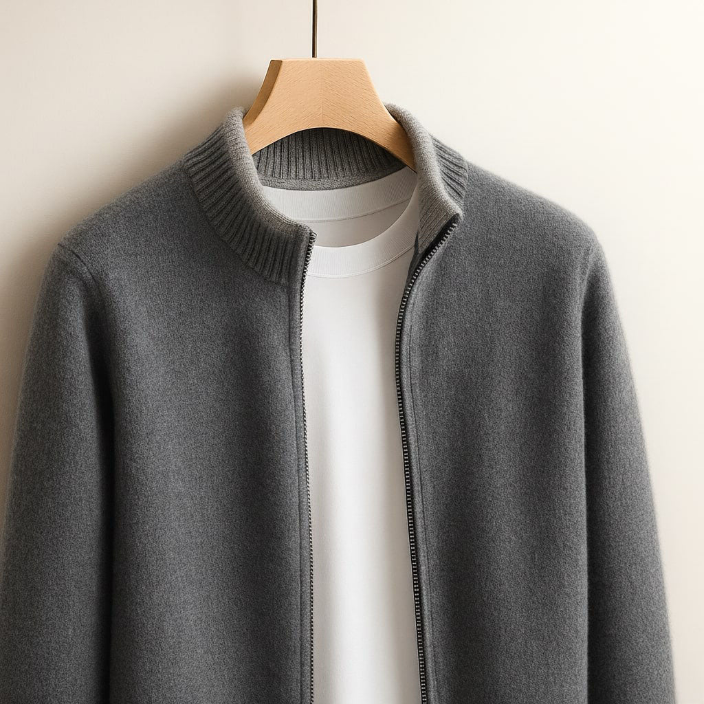 Harvey™ | Cárdigan elegante de lana con cremallera