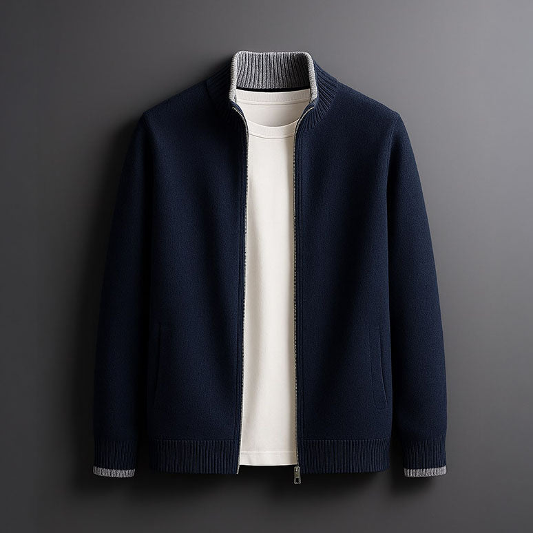 Harvey™ | Cárdigan elegante de lana con cremallera